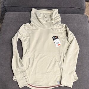 Cream High-Neck Pullover